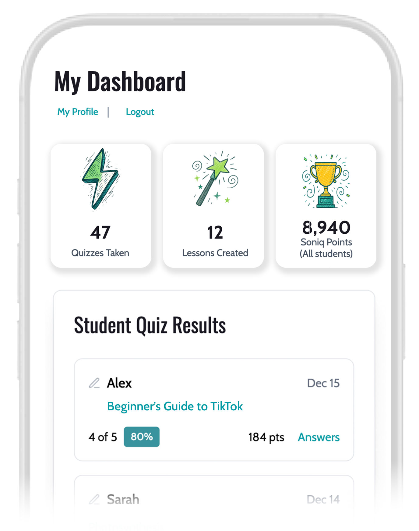 Parents/Teachers Track Progress